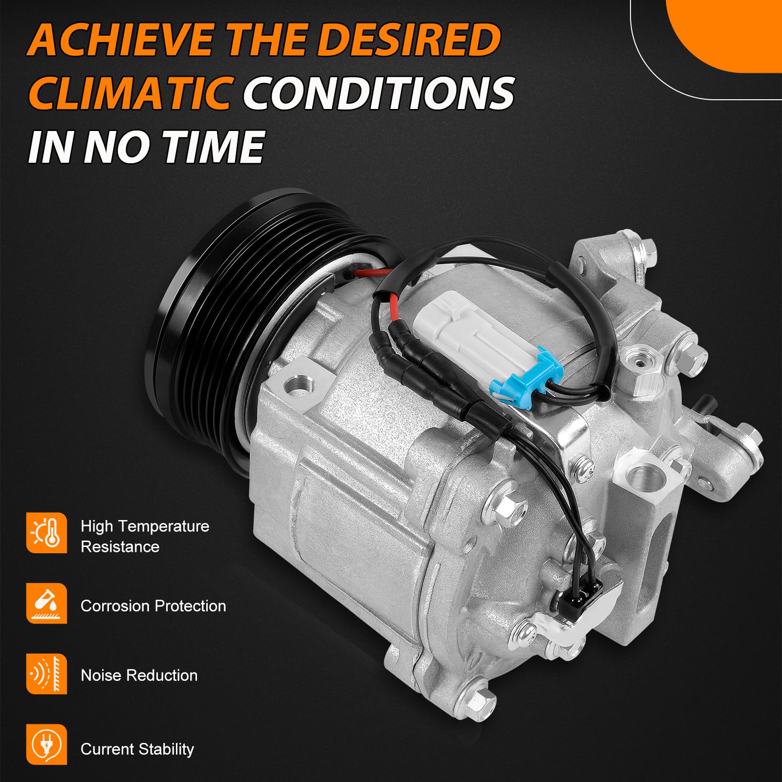 AC Compressor with Clutch Compatible with Chevy Sonic 2013 2014